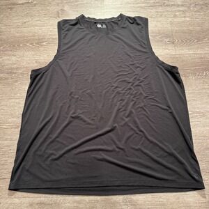 VRST Tank Top Mens XXL Black Performance Stretch Workout Minimal Lounge Casual